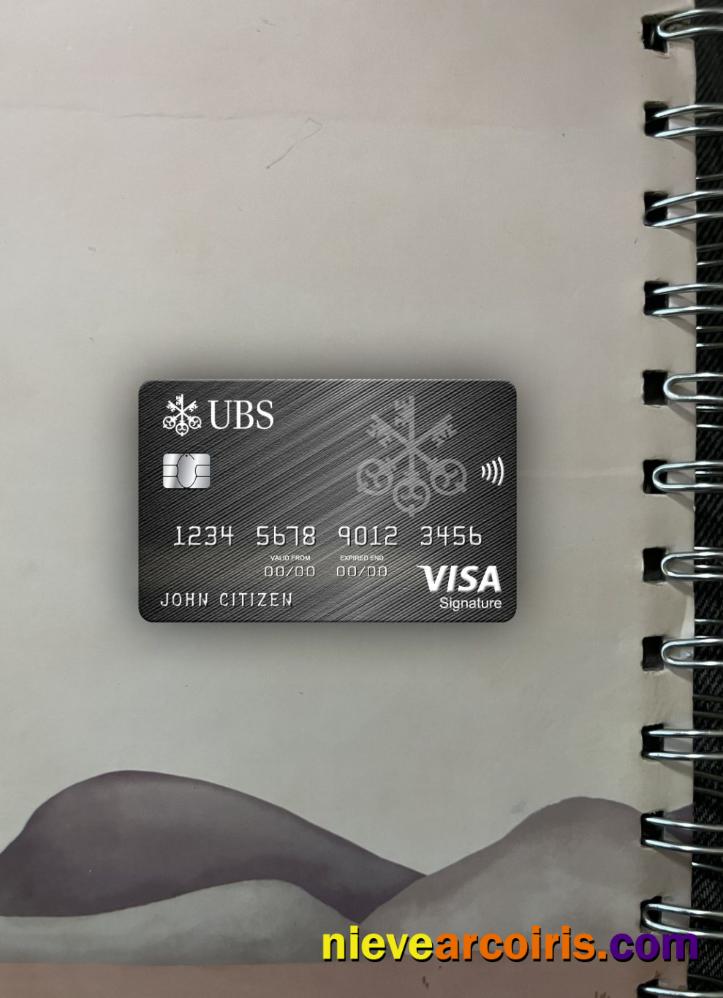 Monaco UBS bank visa signature card photolook
